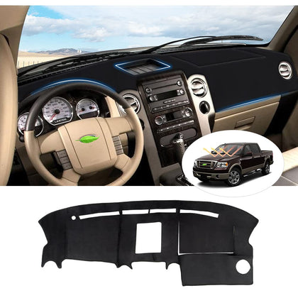 CARTIST front view showing precise fit and neat edges for F-150 dash