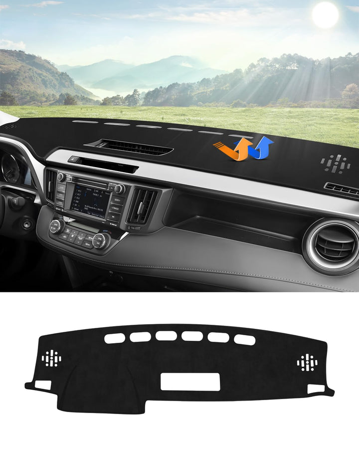 CARTIST front packaging showing custom-fit RAV4 dash cover and benefit of protection