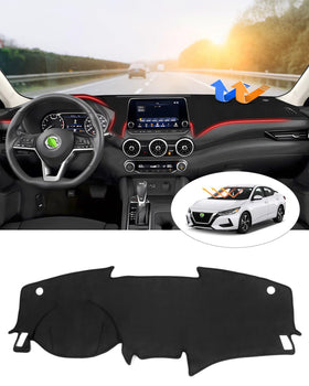 CARTIST front view of fitted dash cover showing precise fit and low-glare benefit