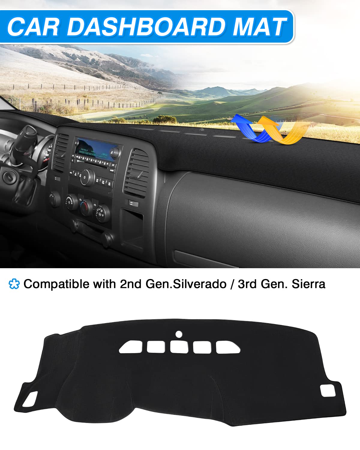 CARTIST dashboard in truck interior showing reduced reflection while driving