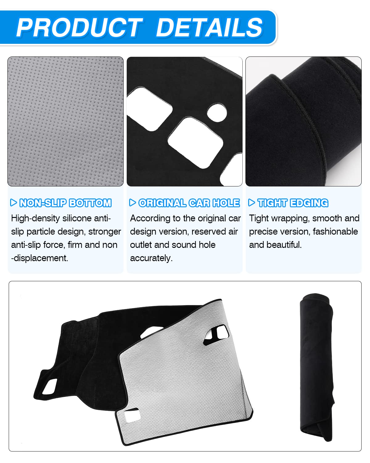 CARTIST silicone backing detail showing anti-slip hold and secure fit
