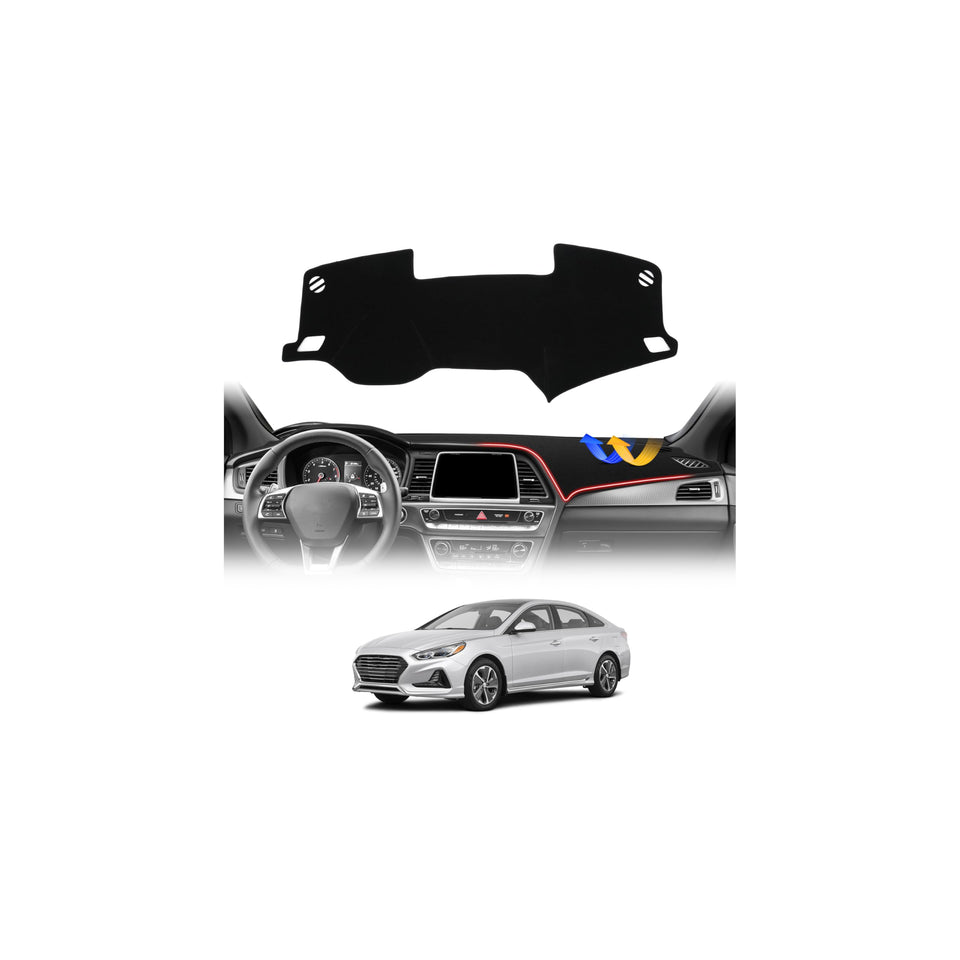 CARTIST front view fitted dash cover protecting Sonata dash from sun