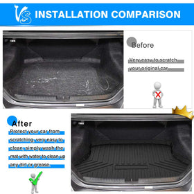 CARTIST liner installed in Honda Civic trunk for tailored protection