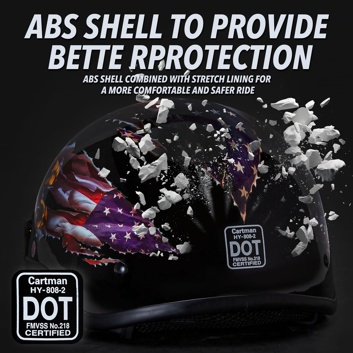 CARTMAN side profile highlighting eagle design for road visibility