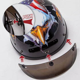 CARTMAN half helmet rear view showing coverage and finish benefit