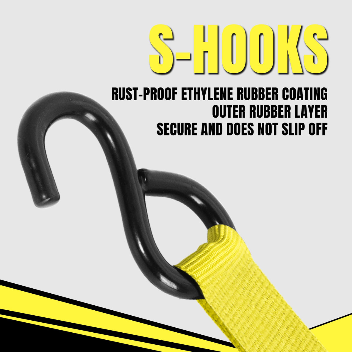 CARTMAN vinyl coated bent s-hook protecting cargo finish and preventing slips