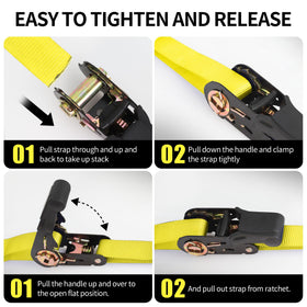 CARTMAN straps securing a motorcycle demonstrating strong hold and fast setup