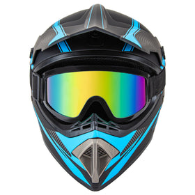 CARTMAN visor and vent close-up showing adjustable sun visor and visibility benefit