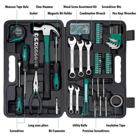 CARTMAN toolkit open showing all 148 pieces for easy identification