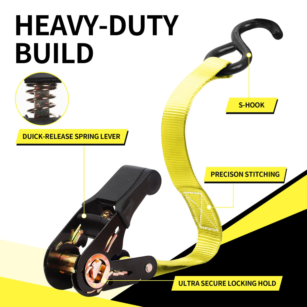 CARTMAN ratchet close-up with rubberized handle for easier tightening and control