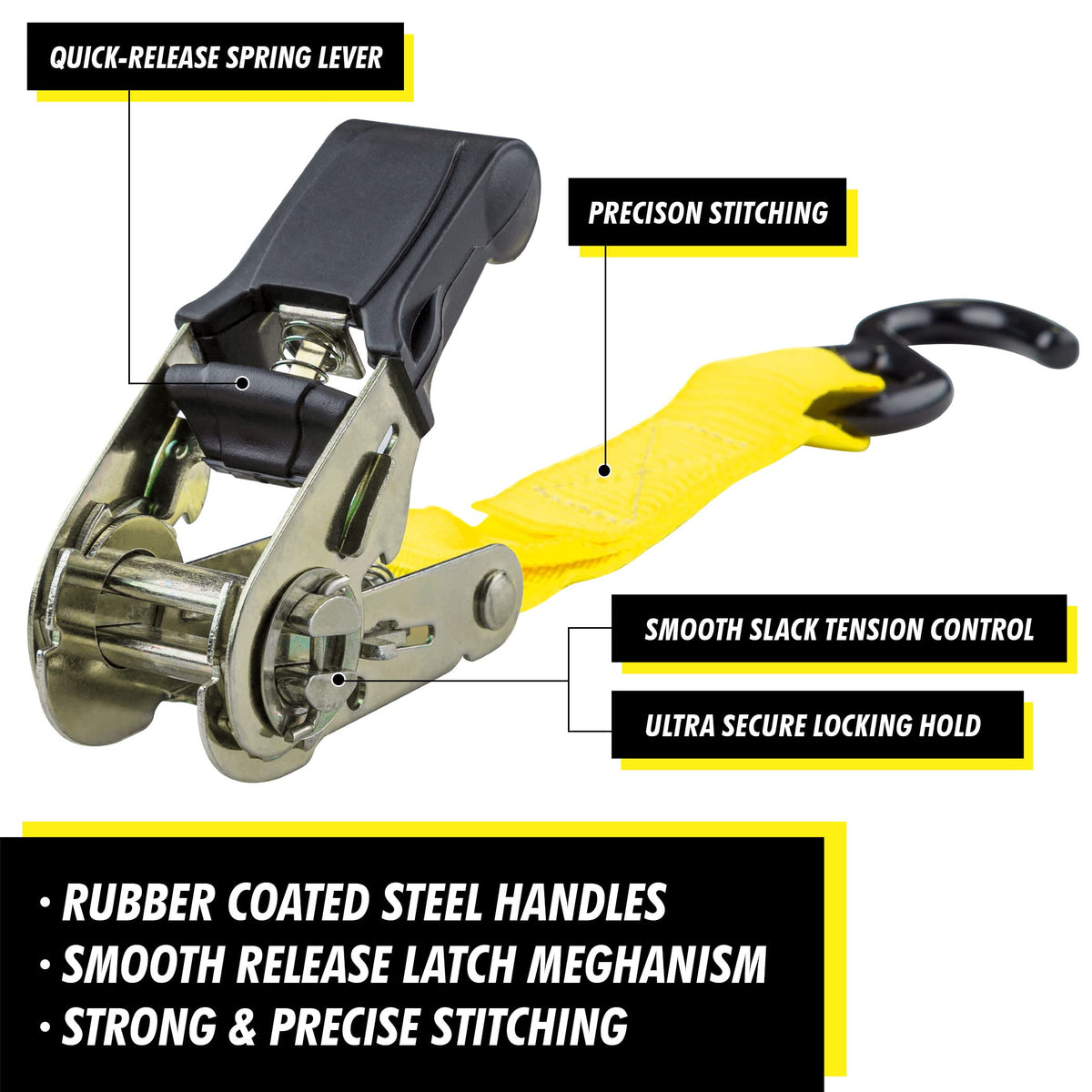 CARTMAN ratchet hardware detail shows coated alloy steel for smooth operation and corrosion resistance