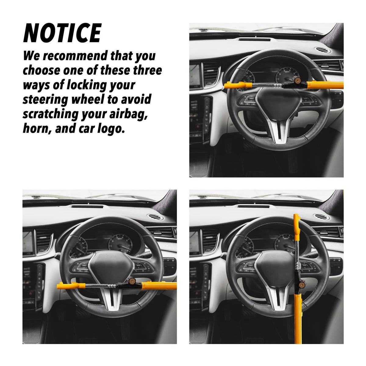 CARTMAN rubber sleeve detail protects steering wheel from scratches
