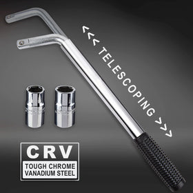 CARTMAN wrench extended to 21 inches demonstrating leverage advantage for stuck lug nuts