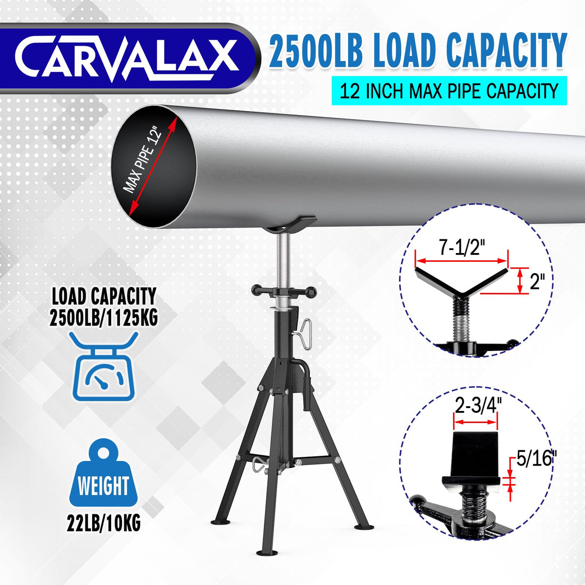 CARVALAX chrome adjustment screw detail for smooth, long-lasting adjustment