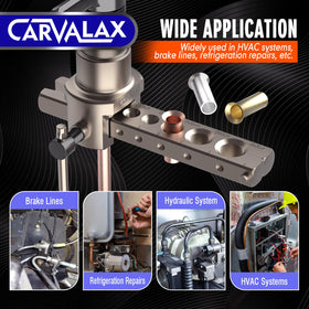 CARVALAX in-use with technician creating a flare to ensure reliable joints