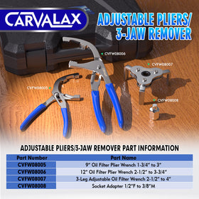 CARVALAX pliers detail with ergonomic handle for improved leverage