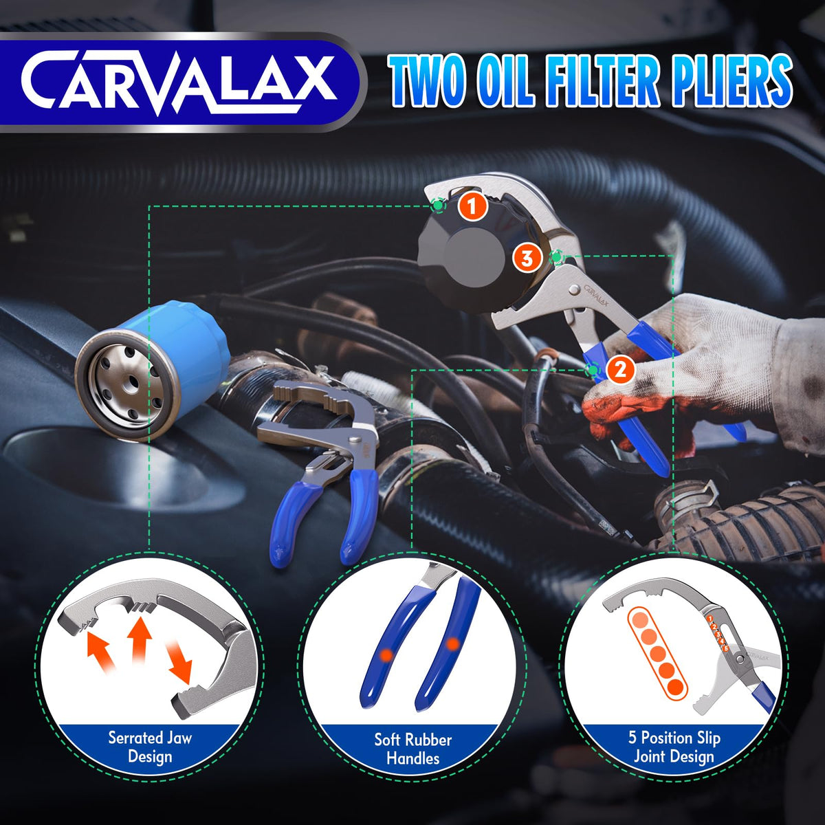 CARVALAX ratchet adapter attached for controlled mechanical removal