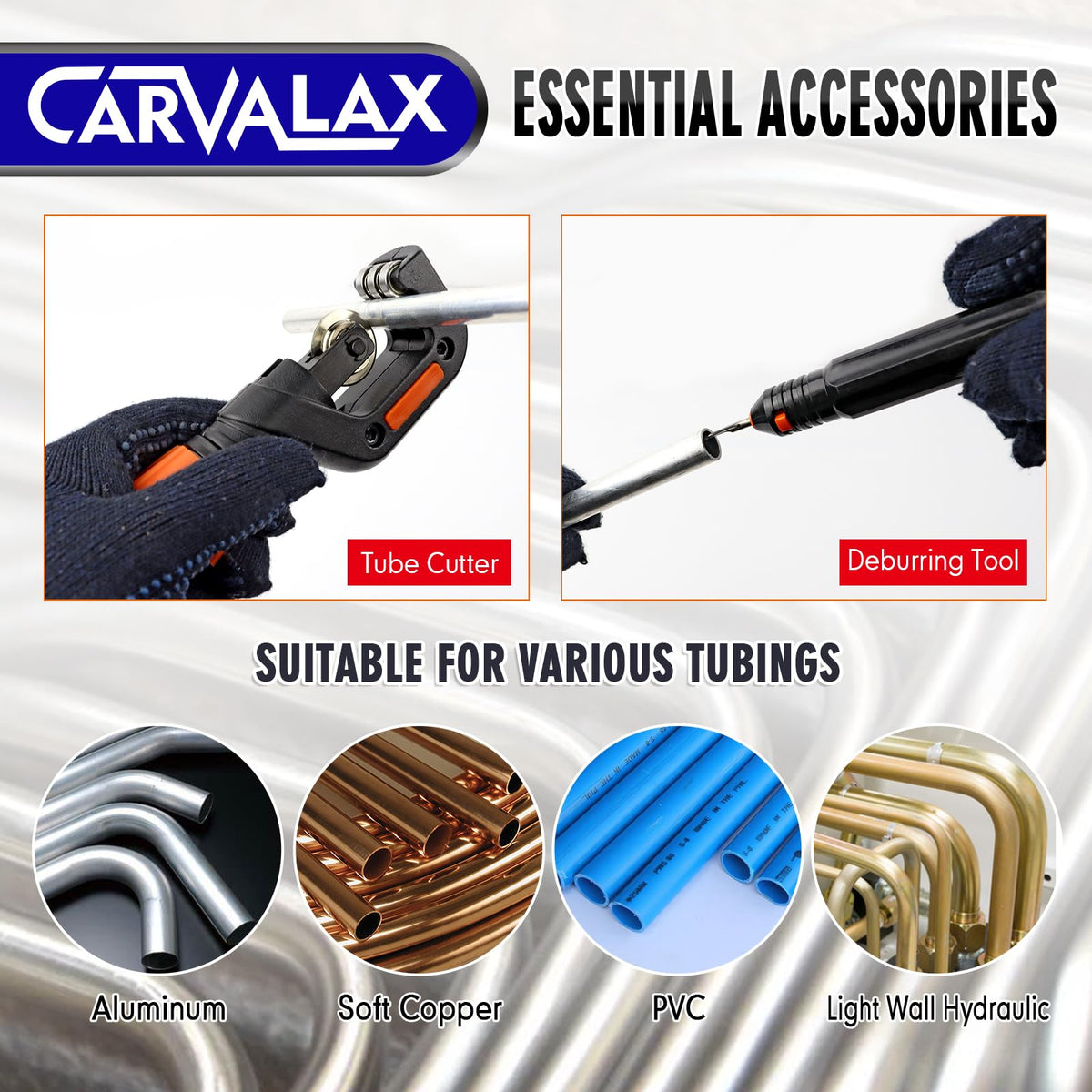 CARVALAX reverse adapters installed for alternate bend directions and flexibility