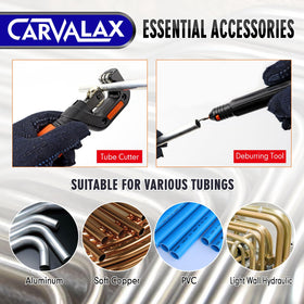 CARVALAX reverse adapters installed for alternate bend directions and flexibility