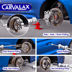 CARVALAX kit next to ruler showing scale and compact workshop portability