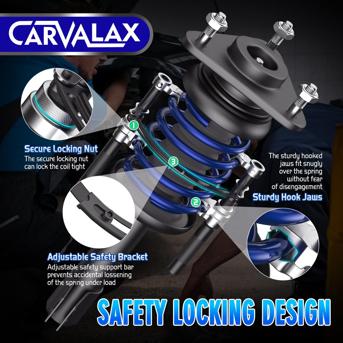 CARVALAX compressor next to ruler showing size and fit information benefit