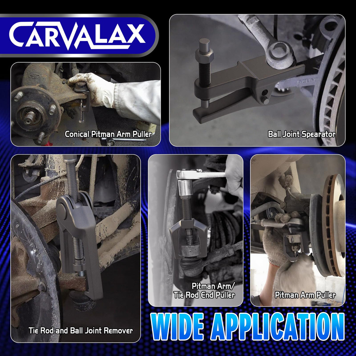 CARVALAX tools next to ruler showing compact size and scale advantage