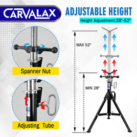 CARVALAX widened tripod footpad close-up improving ground grip and stability