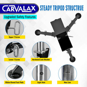 CARVALAX V-head supporting a 12-inch pipe during welding for reliable positioning