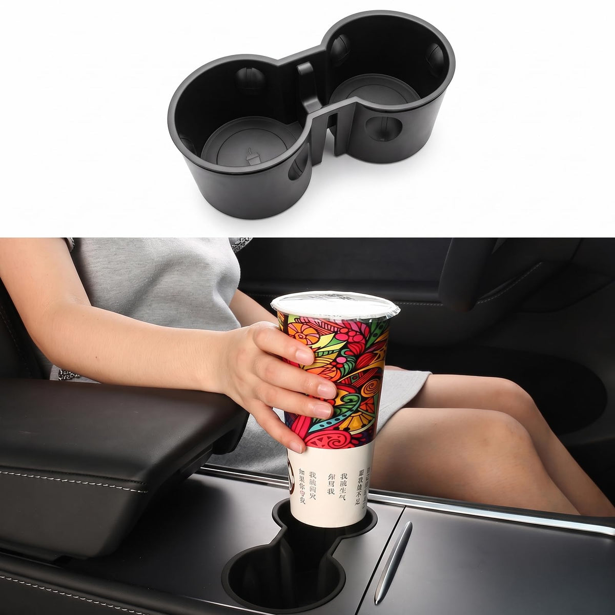 Carwiner phone and keys in tray demonstration keeps essentials within reach
