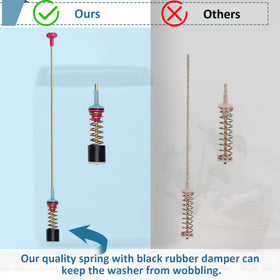Casmer suspension rods installed in washer tub reducing vibration