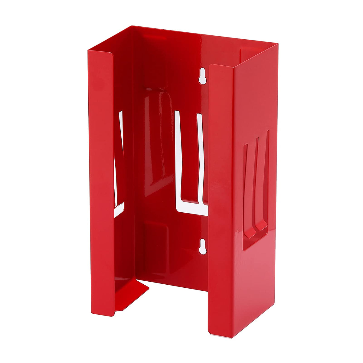 CASOMAN front view red dispenser showing tidy glove storage benefit