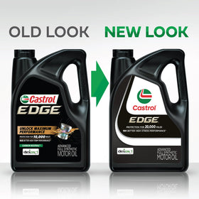 Castrol EDGE close-up cap and spout eases controlled pouring and prevents spills