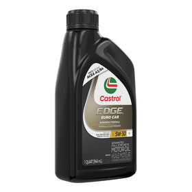 Castrol EDGE 5W-30 K label approvals close detail showing OEM certifications for European cars