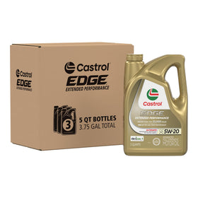 Castrol EDGE front packaging showing advanced protection benefits