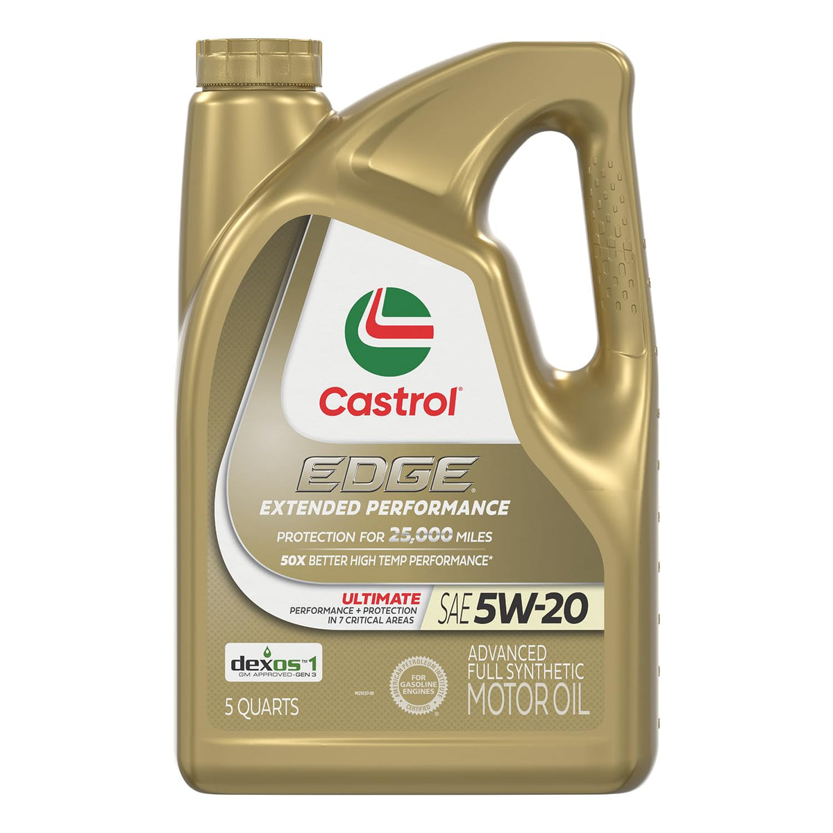 Castrol EDGE front label showing product name and volume benefits