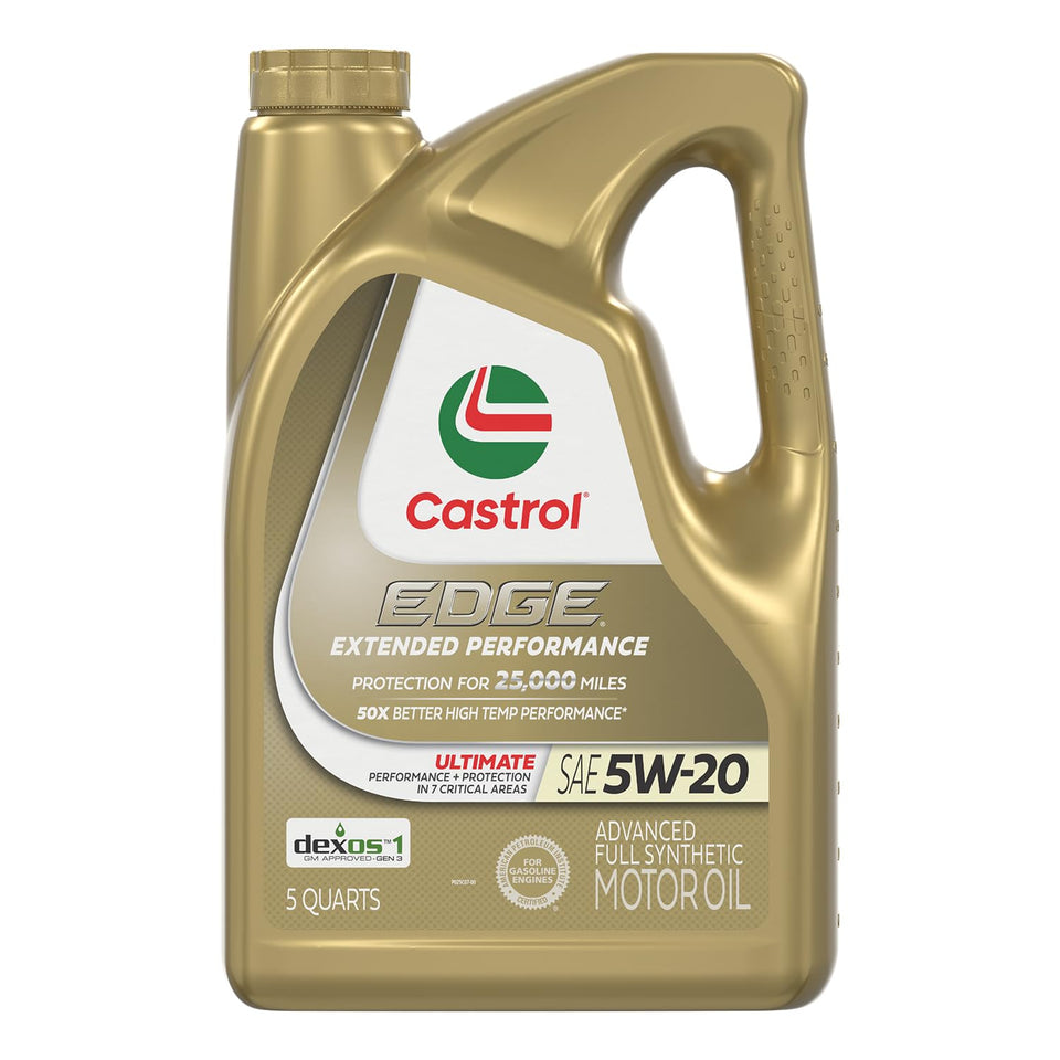 Castrol EDGE front label showing product name and volume benefits