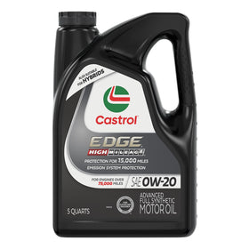 Castrol EDGE bottle front label showing product benefits and identity