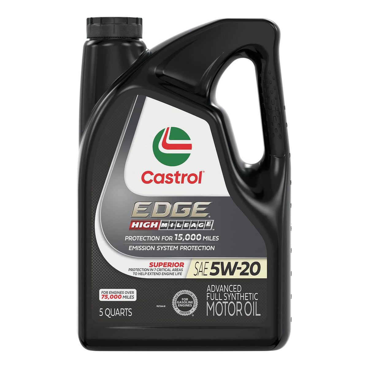 Castrol EDGE bottle front label showing product identity and benefits