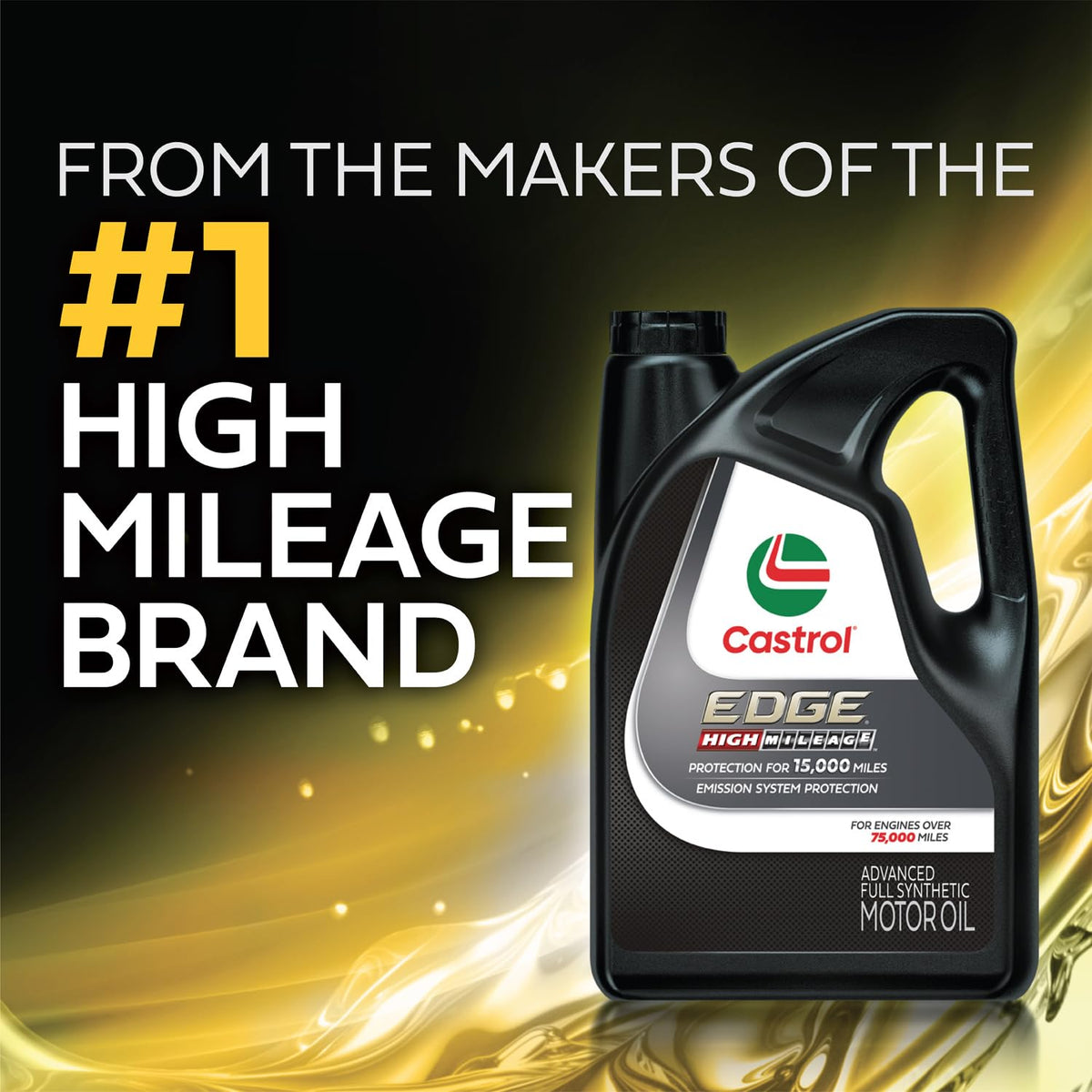Castrol EDGE being poured into engine bay illustrating easy use