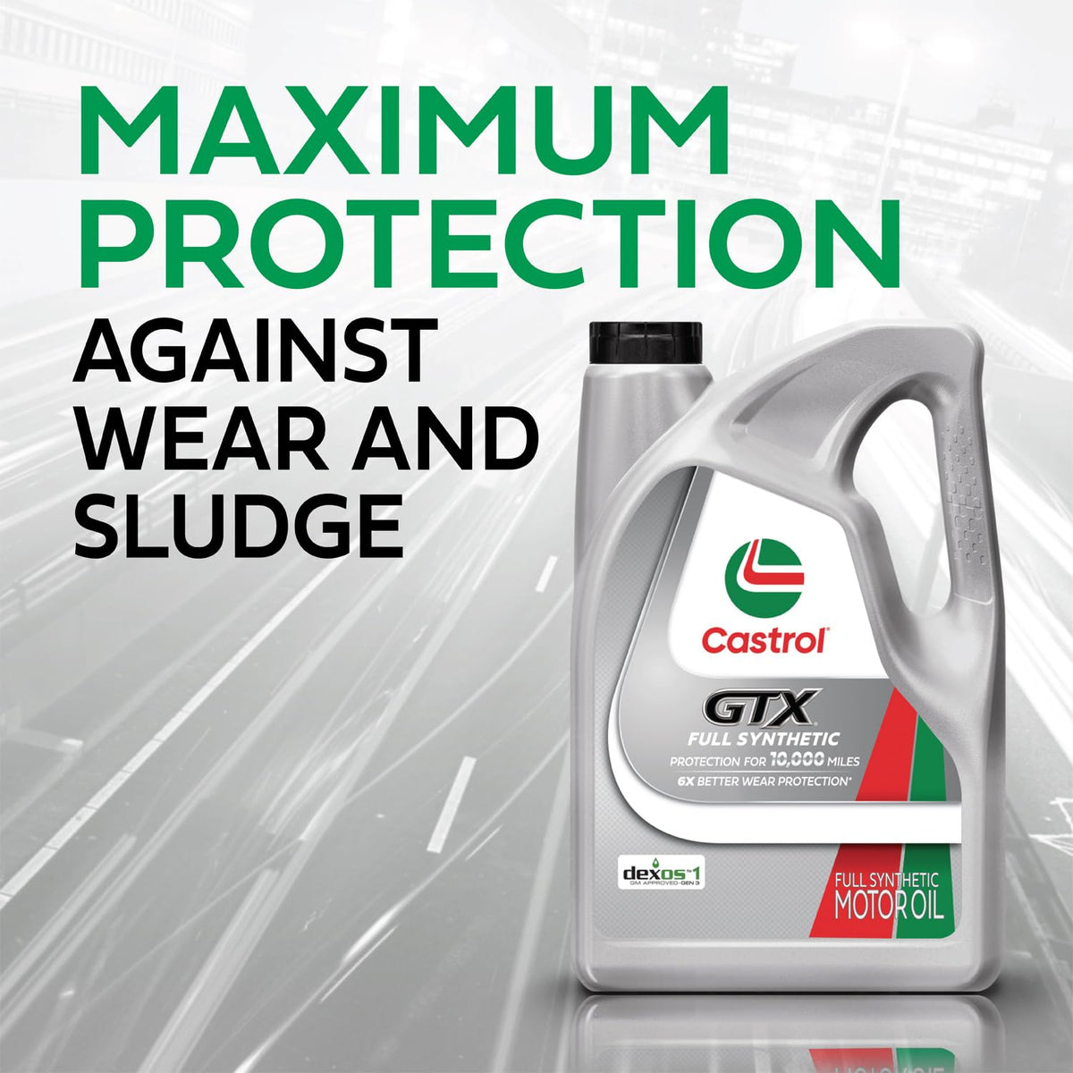 Pouring Castrol GTX into engine to demonstrate correct application