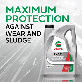 Pouring Castrol GTX into engine to demonstrate correct application