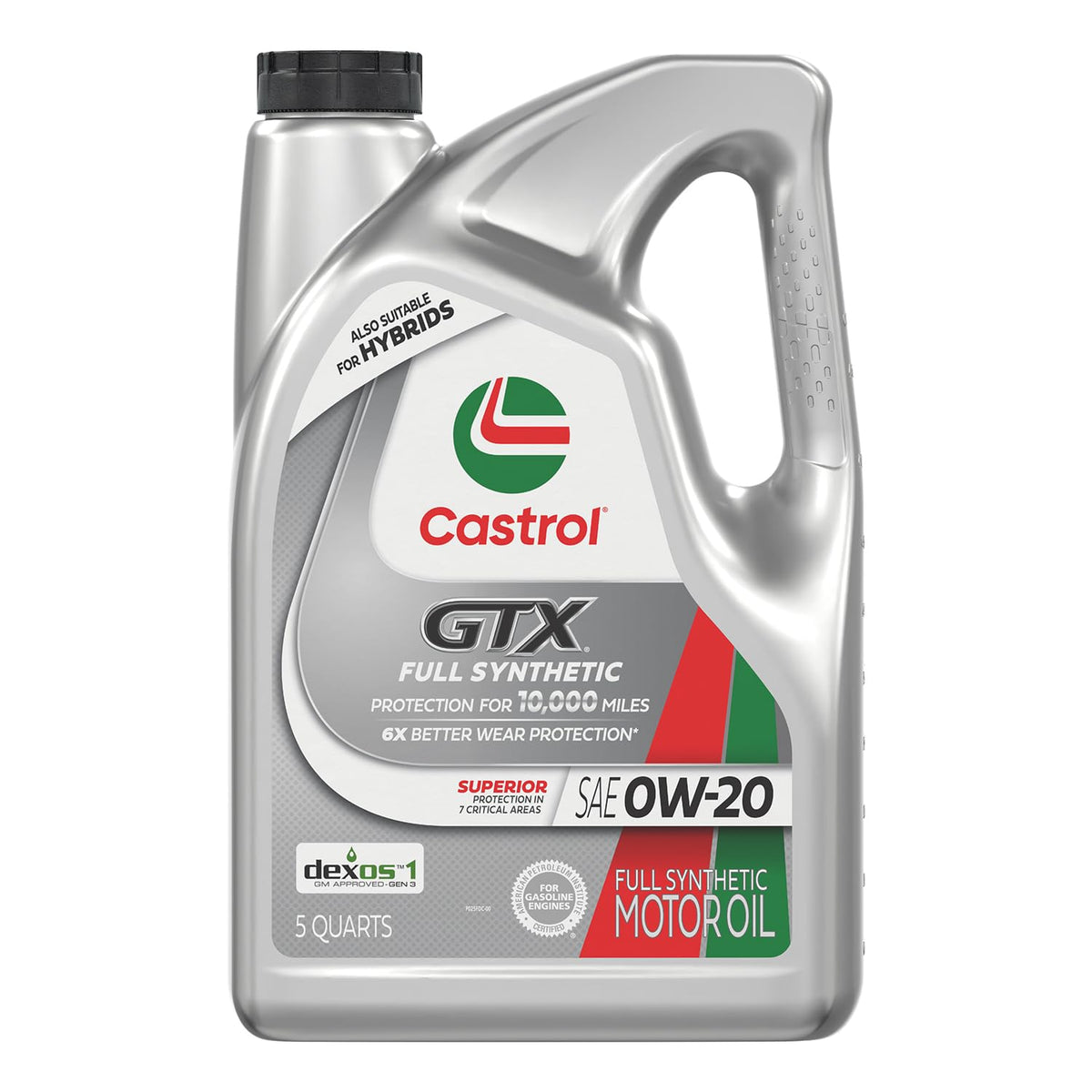 Castrol GTX front view 5 quart container showing product and clear branding for confident purchase