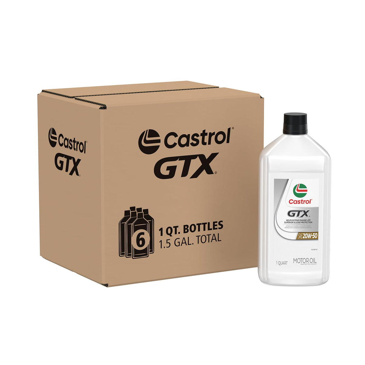 Castrol GTX front packaging showing brand and product benefits