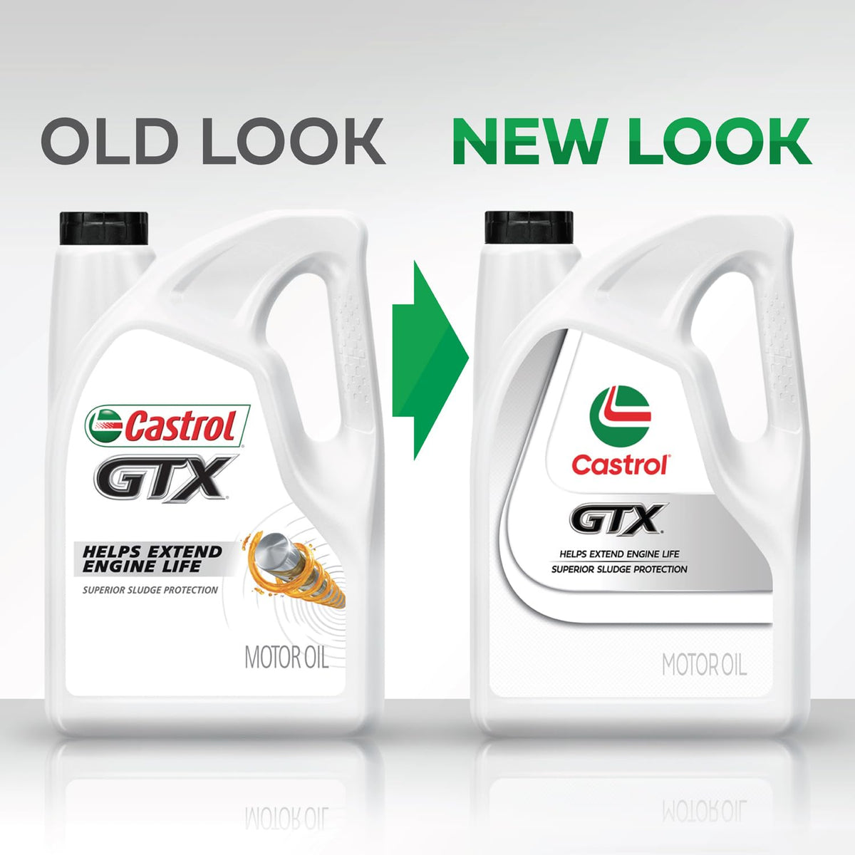 Castrol GTX label close-up highlighting specifications and approvals for confident compatibility