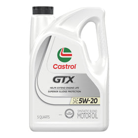 Castrol GTX 5W-20 front packaging showing label and approvals for quick identification and trust