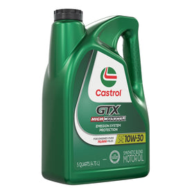 Castrol GTX close-up of bottle texture and cap for easy pouring benefit