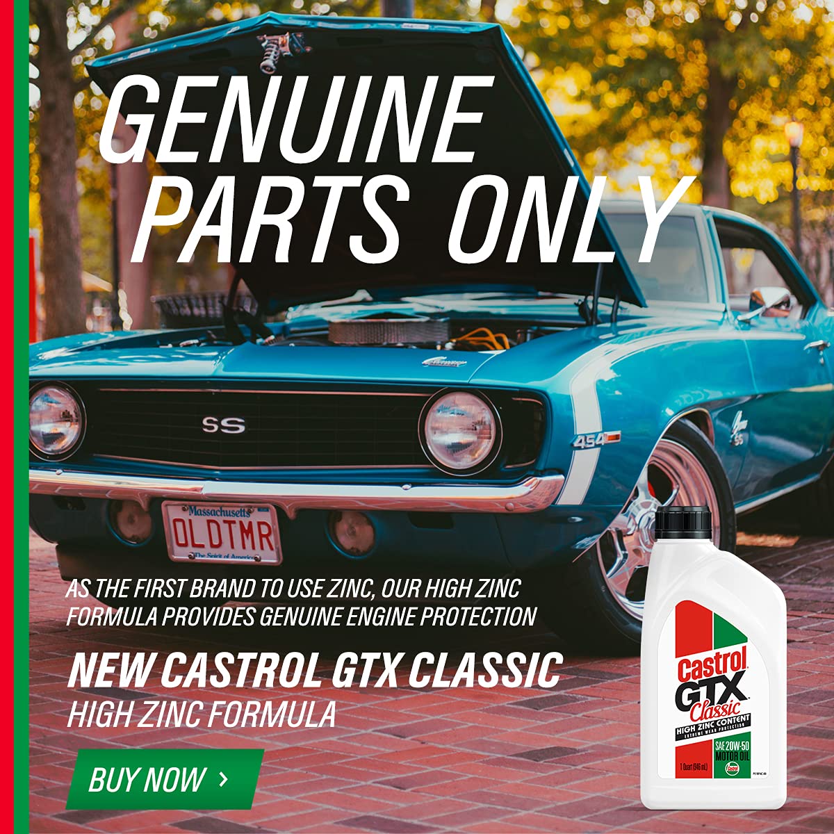 Castrol GTX Classic close-up of oil texture highlighting viscosity and protective film