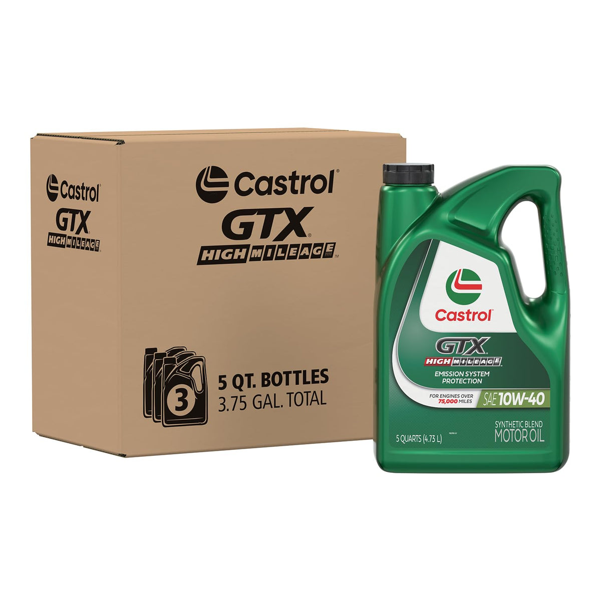 Castrol GTX front bottle view showing label and fast identification benefit