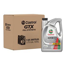 Castrol GTX front packaging showing 5W-30 bottle and brand for clear identification and purchase confidence
