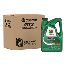 Castrol GTX bottle front label showing brand and clear product ID benefits